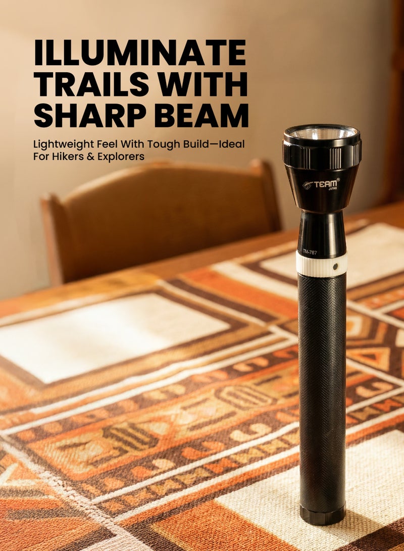 تيم Team Rechargeable LED Flashlight – Ultra Long Range 1500–2000m | Heavy‑Duty Corrosion, Shock & Water Resistant Torch | High‑Power Outdoor Searchlight | Uses 3×D Batteries | Professional Security & Camping Light - Image 4